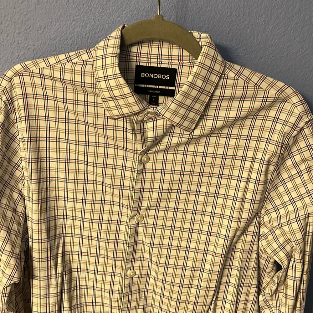 Bonobos performance button up long sleeve shirt medium